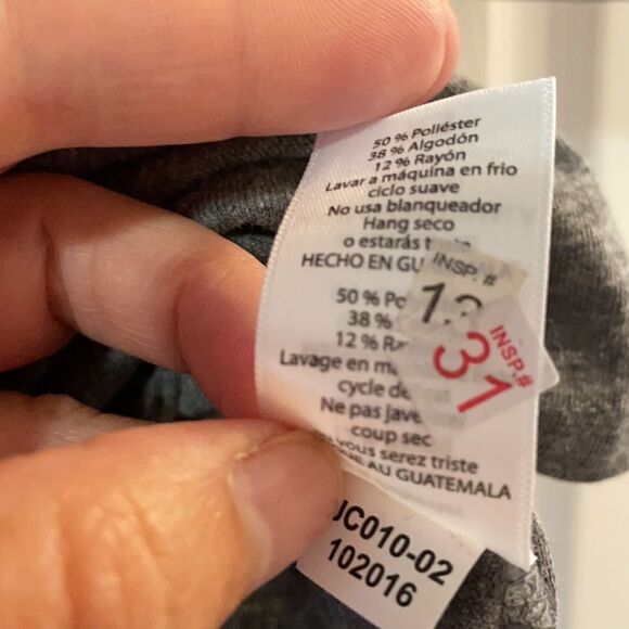 (5/$25) LuLaRoe Geometric/Aztec Print Gray Randy 3/4 top - Picture 6 of 9